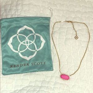 Kendra Scott Pendant Necklace - Magenta Stone